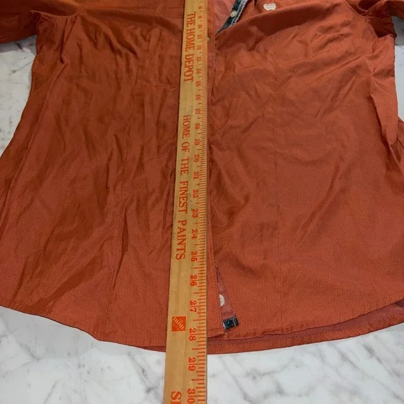 Cinch Womens XL Burnt Orange Rust Paisley Trim Button Down WesternShirt Long Slv - Picture 5 of 9